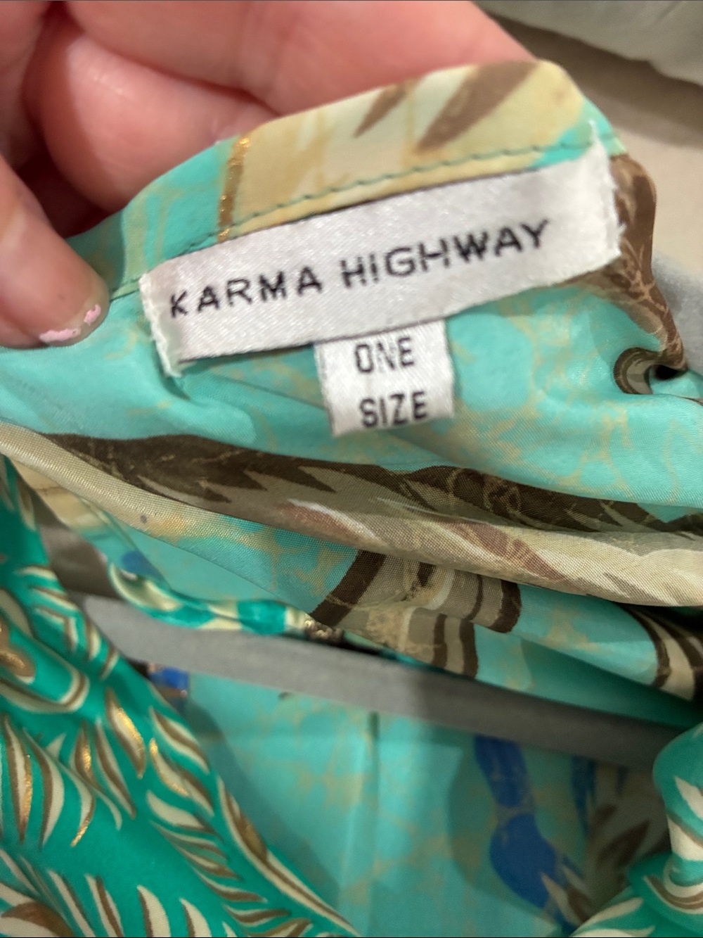 Gorgeous Aqua Floral Tie-Back Maxi Dress with Pockets! - Picture 6 of 7